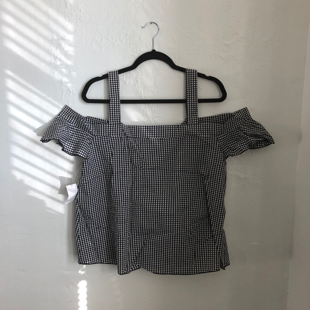 Checkered Off Shoulder - Picture 2 of 2